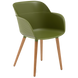 Крісло Tilia Shell-N ніжки букові хакі
