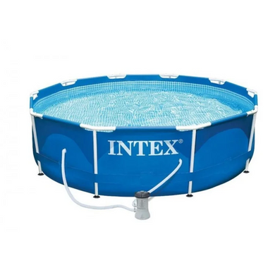 Басейн каркасний "Metal Frame Pool" Intex 28202, 305Х76 см, з фільтр-насосом, 4485 л