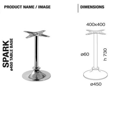 База стола Spark d45x73 см чорна Papatya
