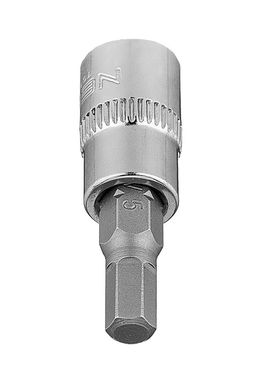 Шестигранная головка H5 на гнезде 1/4, короткая, 37 мм