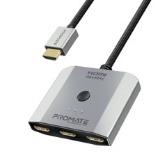 Свитч Promate MediaSwitch-H3 4K 3хHDMI to HDMI Silver (mediaswitch-h3.silver)