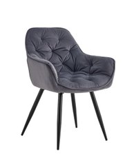 Кресло Парадиз HC-R18, черный/велюр серый