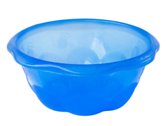 Миска салатниця 1,6 л Ромашка Plastic's Craft Прозора синя