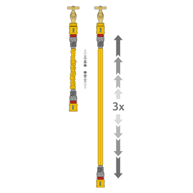 Шланг 15 м растягивающийся Superhoze + коннектора Hozelock 8215