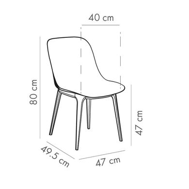 Стул Tilia Shell-W Pad сиденье с тканью pied de poule-07