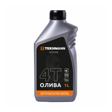 Олива для малих чотирьох- тактних бензинових двигунів ТЕКHMANN 4Т API SL SAE10W-30 каністра 1л ПЕ