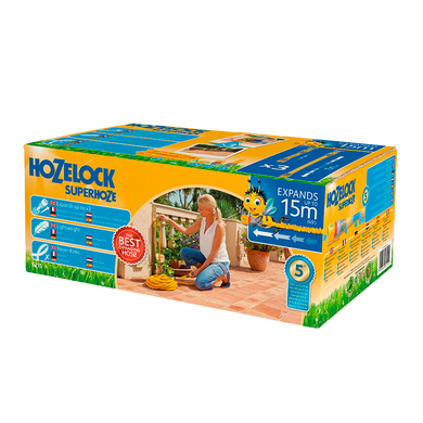 Шланг 15 м растягивающийся Superhoze + коннектора Hozelock 8215