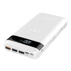 УМБ Promate AuraTank-20 20000 mAh, Qi, USB-C PD, USB-А QC3.0, 2xUSB-A White (auratank-20.white)