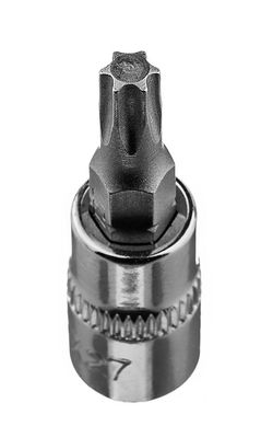 Бита TORX TX27 на торцевую головку 1/4, короткая, 37 мм