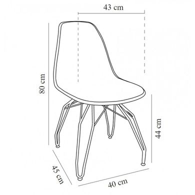 Стілець Tilia Eos-M сидіння з тканиною, ніжки металеві хромовані ARTCLASS 903