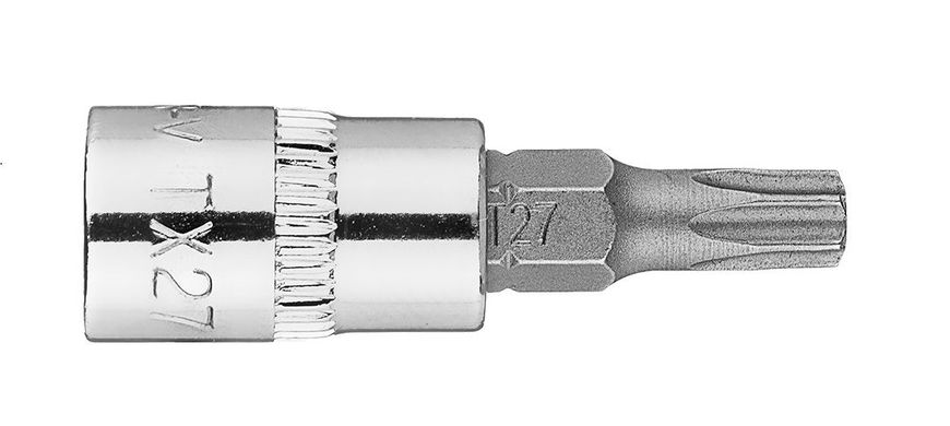 Бита TORX TX27 на торцевую головку 1/4, короткая, 37 мм