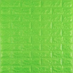 3D панель самоклеющаяся кирпич Зеленый 700x770x7мм (013-7) SW-00000051