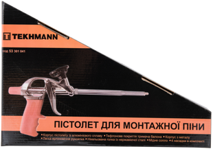 Пистолет для монтажной пены тефлон 350 мм