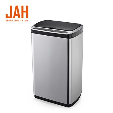 Сенсорне відро для сміття JAH 30 л прямокутне з внутрішнім відром срібний металік