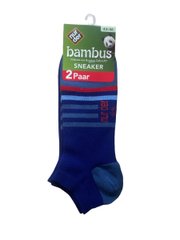 Набір чоловічих бамбукових шкарпеток Nur Der 2 пари р. 43-46 Синій/Синій-колорьова смужка(482248)
