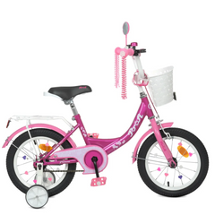 Велосипед дитячий PROF1 Y1416-1 14 дюймів фуксія