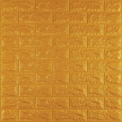 3D панель самоклеюча цегла Золотий 700х770х7мм (011-7) SW-00000052