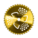 Диск для садового тримера 255х25.4 мм 40 ТВС зубців, 3 підрізні лопаті GARTNER