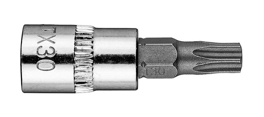 Біта TORX TX30 на торцеву головку 1/4, коротка, 37 мм