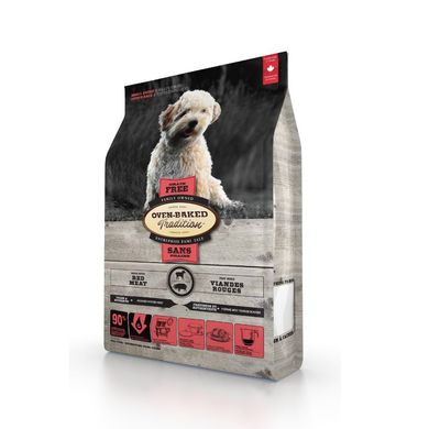 Беззерновой сухой корм для собак малых пород из красного мяса Oven-Baked Tradition 1 кг