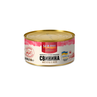 Свинина тушкована апетитна в желе Наші Ковбаси 338 г (4823036503705)