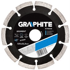 Диск алмазний, сегментний, 125 х 22.2  мм, лазерне зварювання сегментів Graphite
