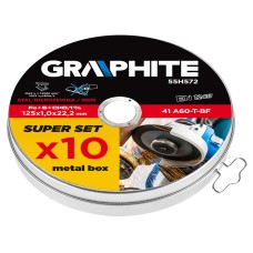 Диск відрізний по металу, 125 x 1.0 х 22.2 мм, 57A60Z-BF28, 10 шт. Graphite