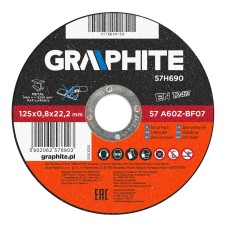 Диск відрізний по металу,  125 x 0.8 х 22.2 мм, 57A60Z-BF07 Graphite