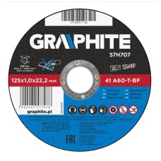 Диск відрізний по металу, 125 x 1.0 х 22.2 мм, 41 A60-T-BF Graphite