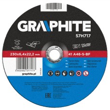 Диск шліфувальний по металу,  230 x 6.4 х 22.2 мм, 27 A24-S-BF Graphite