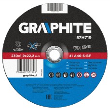 Диск відрізний по металу,  230 x 1.9 х 22.2 мм, 41 A46-S-BF Graphite
