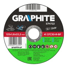 Диск відрізний по металу,  125 x 1.6 х 22.2 мм, 41 37C30-R-BF Graphite