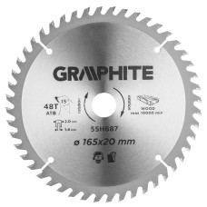Диск відрізний HM 165 x 20 мм, 48 зубьев Graphite