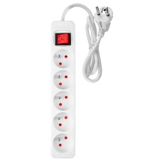 Удлинитель 1,5 м Neo Tools 90-176, 3 розетки, белый, с выключателем ON/OFF 5