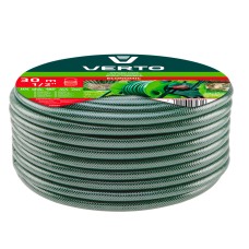 Шланг для сада Verto 15G800 Economic 1/2" x 30 м, 20 бар, прочный и эластичный.