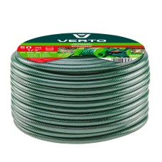 Шланг для сада Verto 15G802 Economic 1/2" x 50 м, 20 бар, прочный и эластичный.