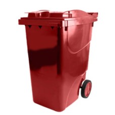 Урна для сміття 360 л червона