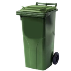 Контейнер для мусора объем 120 литров зеленый