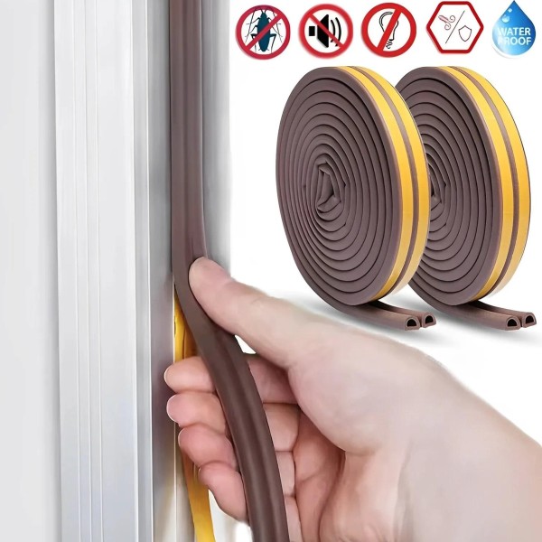 Ущільнювач самоклеючий(профільD)кор 9*7.5 мм/100 м