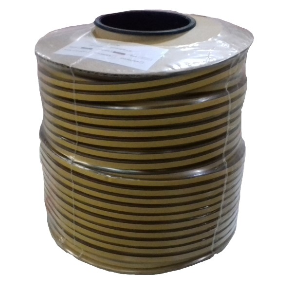 Ущільнювач самоклеючий(профільD)кор 9*7.5 мм/100 м