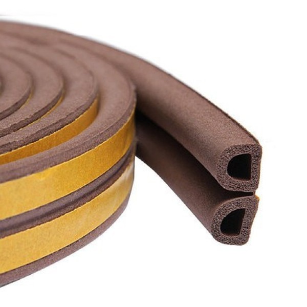 Ущільнювач самоклеючий(профільD)кор 9*7.5 мм/100 м