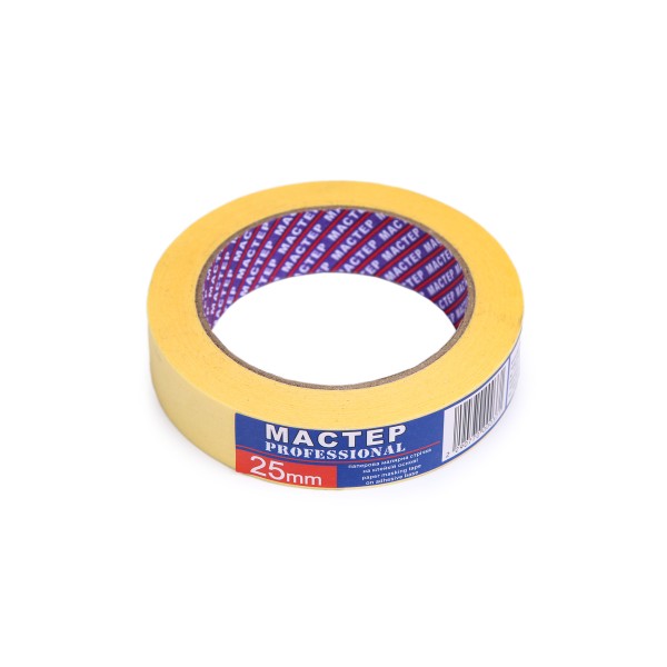 Малярна стрічка "Мастер"25мм жов.(9сп,54 шт/ящ)Pro
