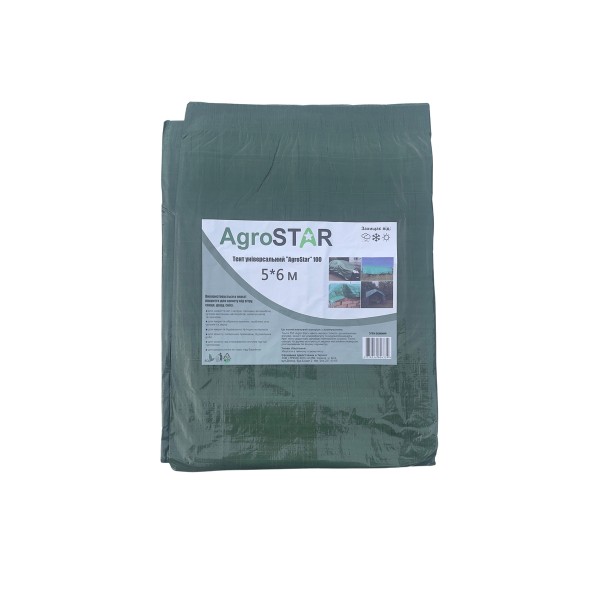 Тент універсальний"AgroStar" 100(5*6)зел