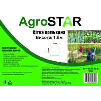 Сітка вольєрна 12*14"AgroStar"0.5*100 м (чорна)