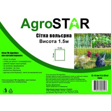 Сітка вольєрна 12*14"AgroStar"0.5*100 м (чорна)
