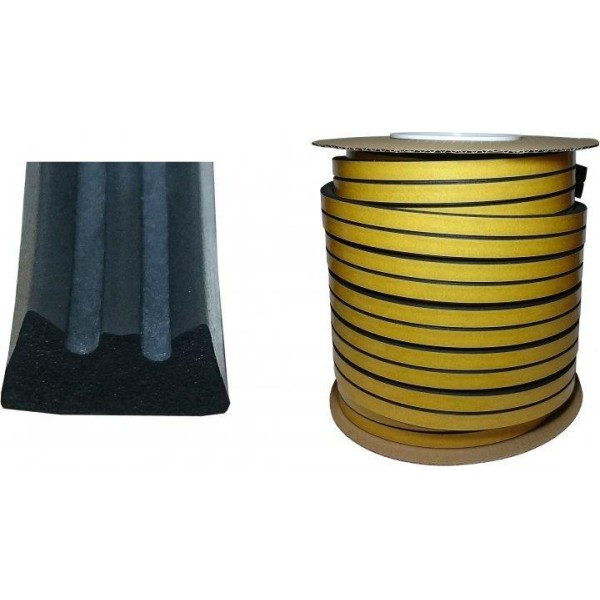 Ущільнювач самоклеючий(профільE)чорн 9*4 мм/150 м