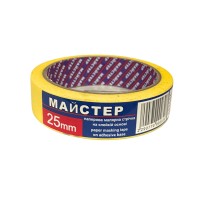 Малярна стрічка "Майстер" 25мм жов.(9сп,54 шт/ящ)