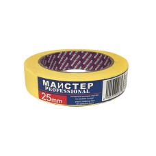 Малярна стрічка"Майстер"25мм жов.(9сп,54 шт/ящ)Pro
