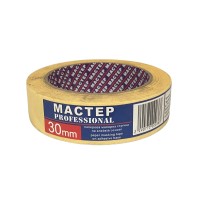 Малярна стрічка"Майстер"30мм жов.(8сп,48 шт/ящ)Pro