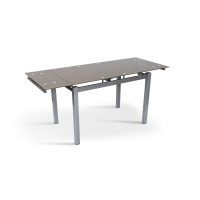 Стіл Венді XS-1025, 110/170*70, кавовий (скло)